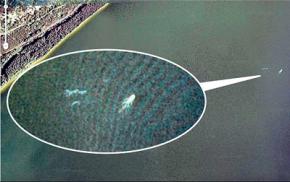 Google Earth зафиксировал Лохнесское чудовище Несси