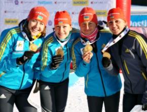 Украинские биатлонистки взяли «золото» в эстафете